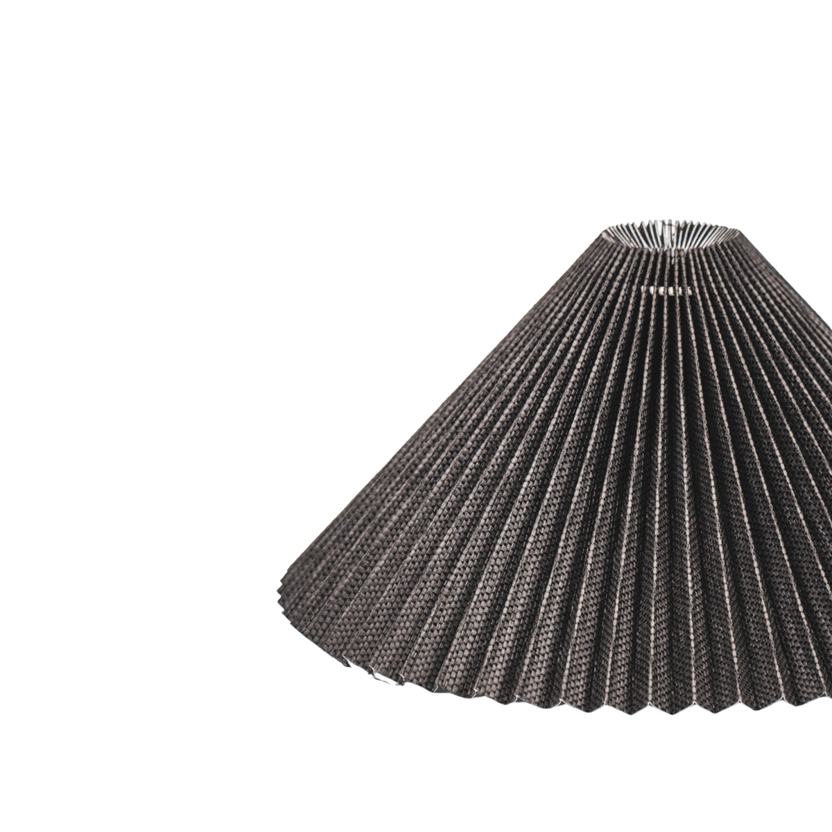 Abat-jour - Plissé - Polyester - Noir - 6x29,5x18cm