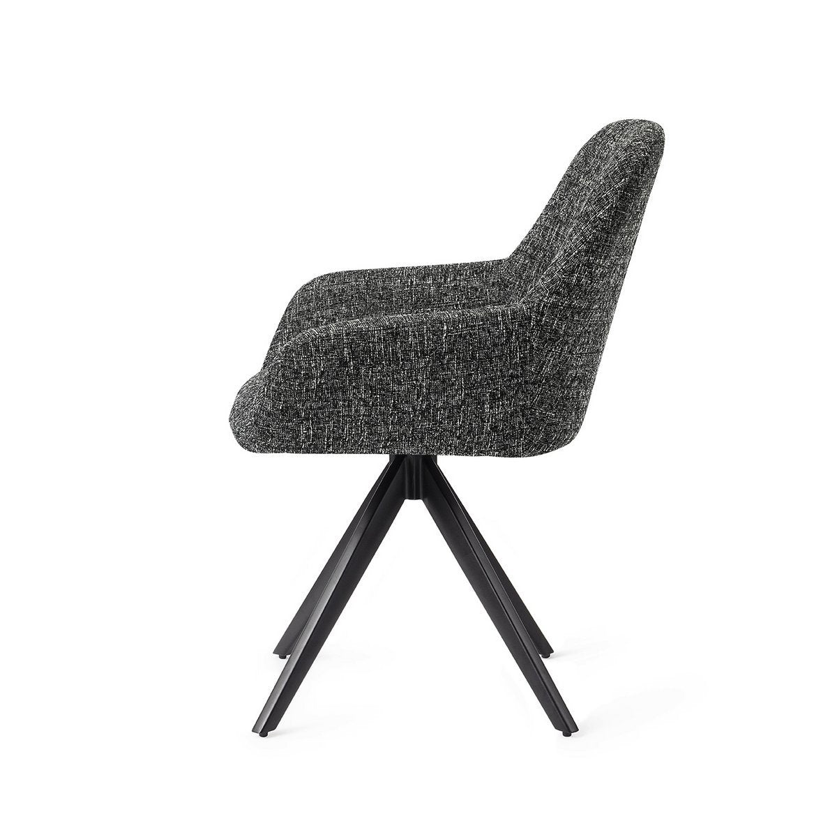 Jesper Home Kushi Chaise de Salle à Manger Tourner Noir