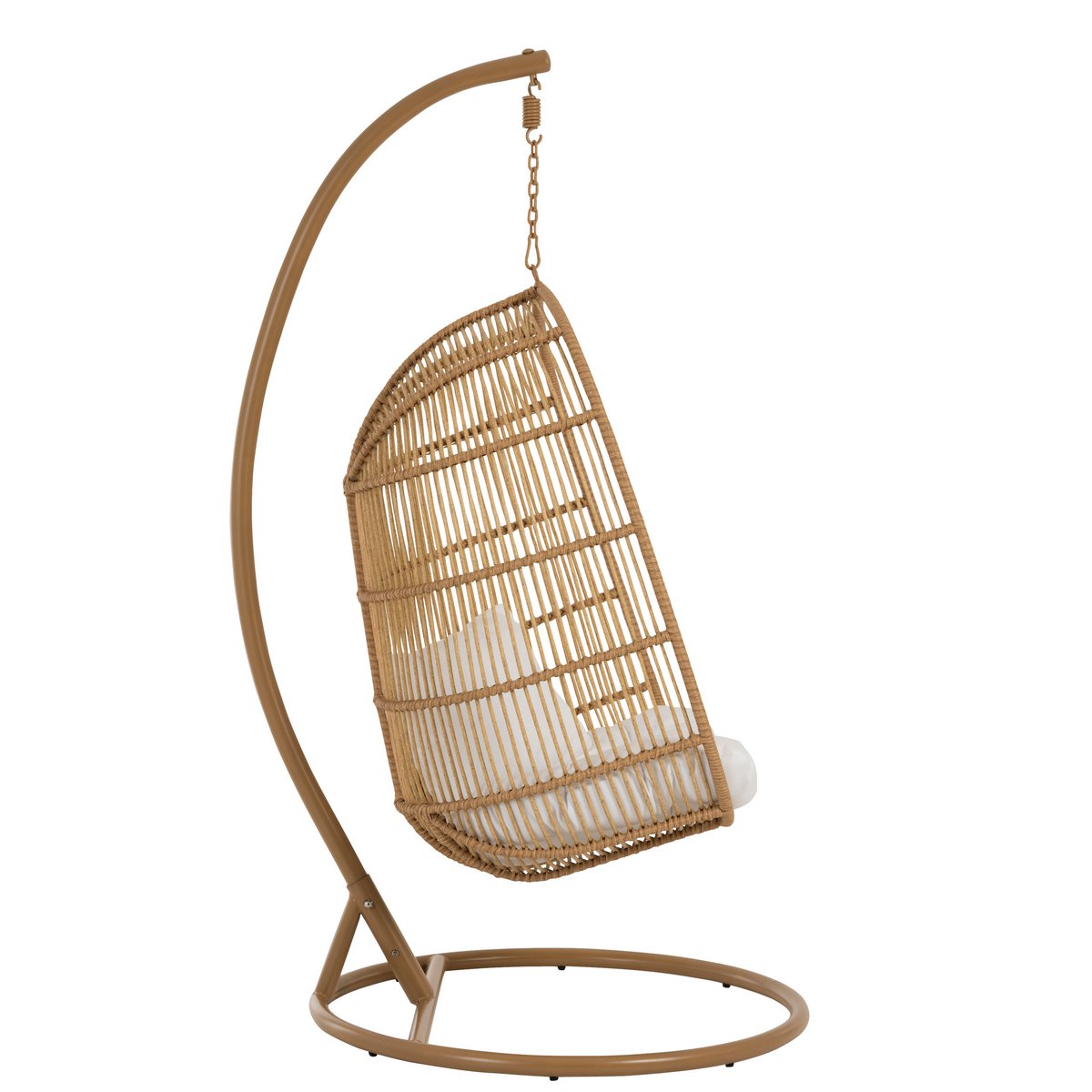 Chaise suspendue J-Line Ovale - acier - naturel