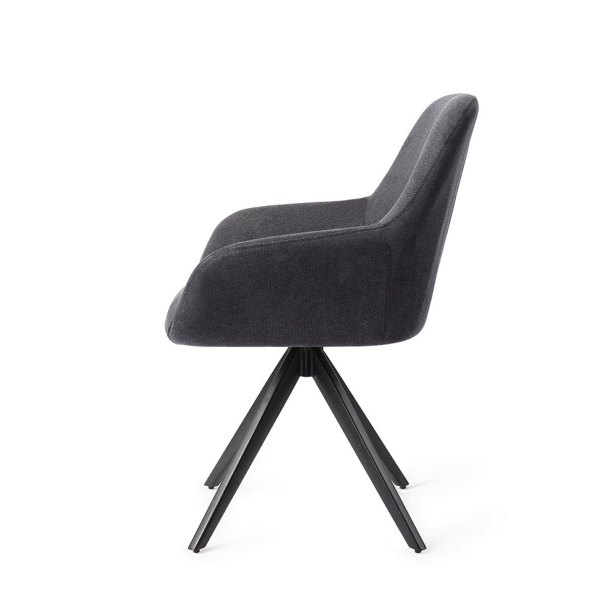 Jesper Home Kushi Chaise de Salle à Manger Tourner Noir
