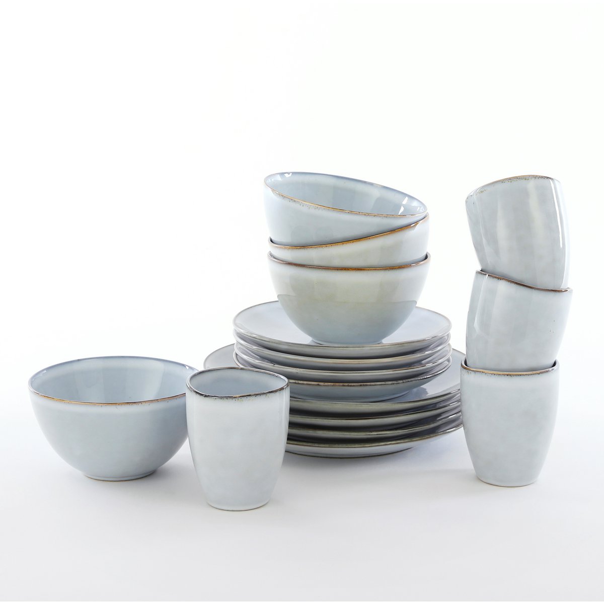 Tabo Service de Vaisselle 4 Personnes - Gris