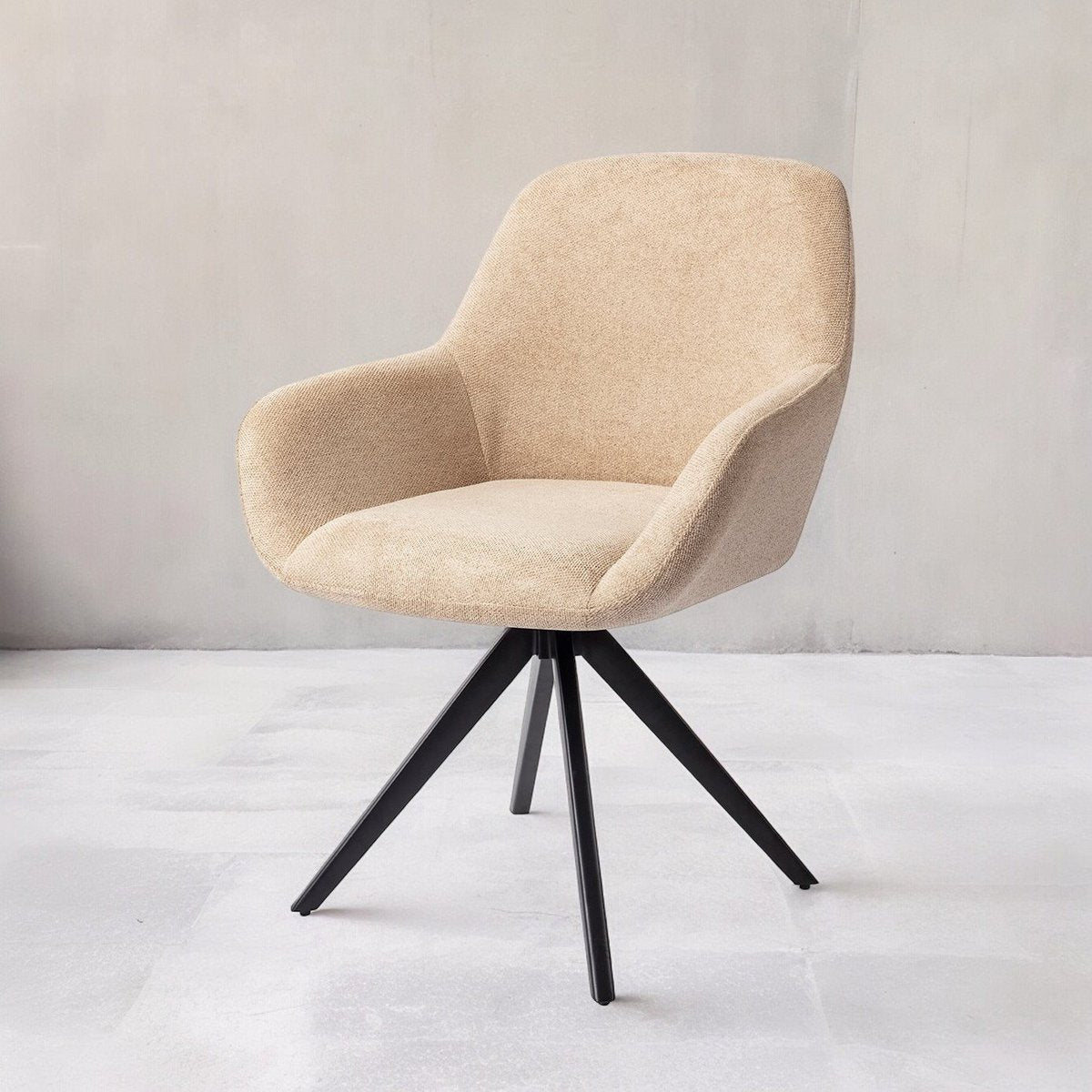 Jesper Home Kushi Chaise de Salle à Manger Tourner Noir