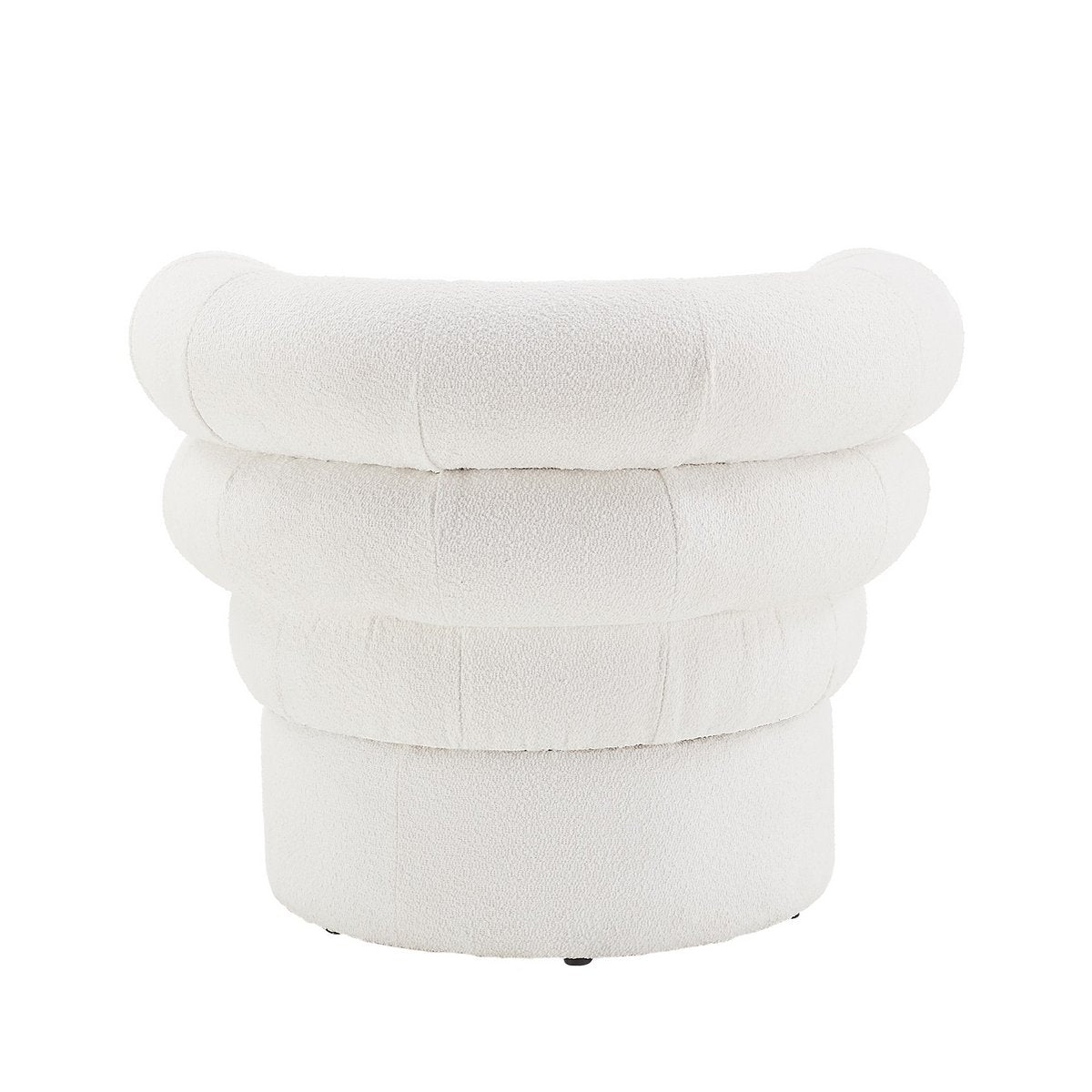 Fauteuil tissu bouclé blanc
