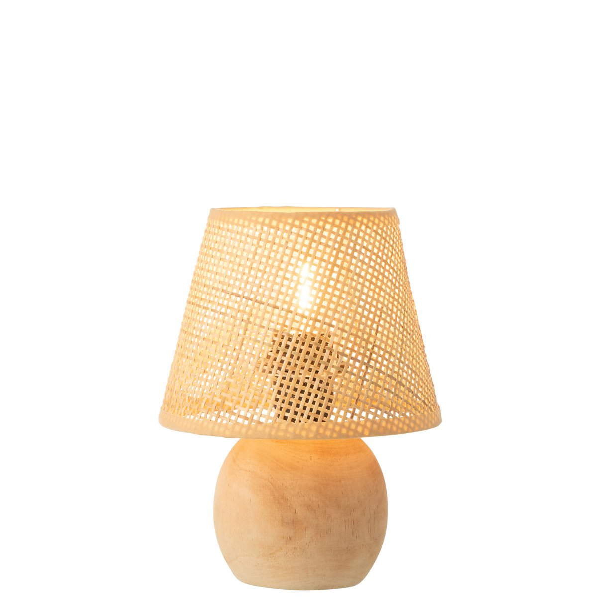 J-Line Lampe LED Bois Torsadé/Métal Naturel