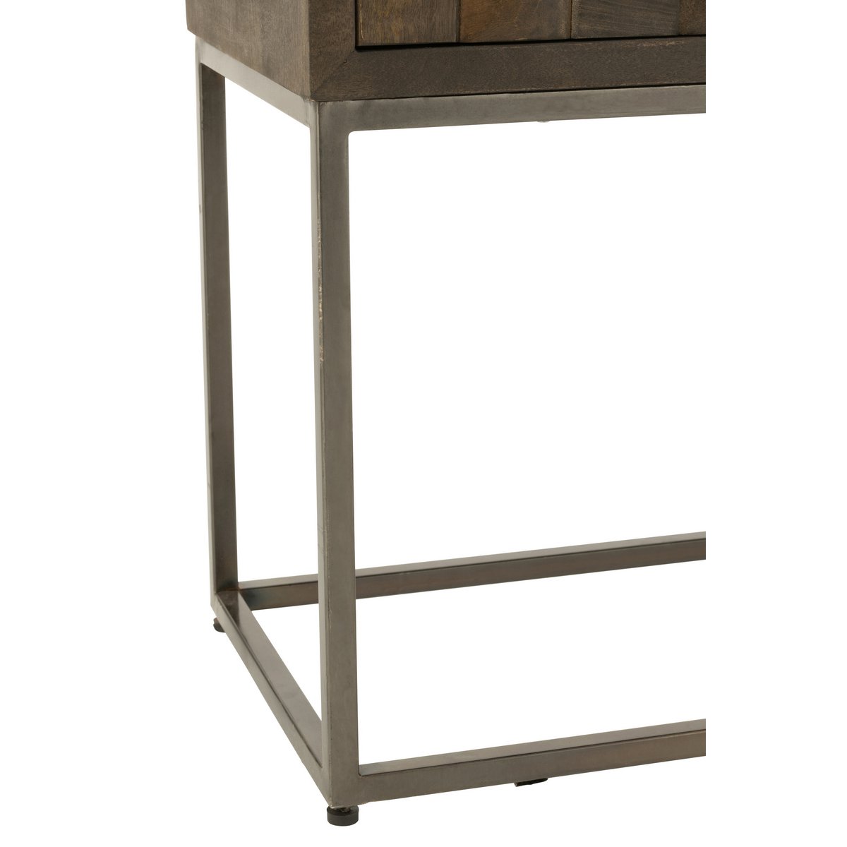 J-Line Armoire Pino Métal/Manguier Marron/Gris
