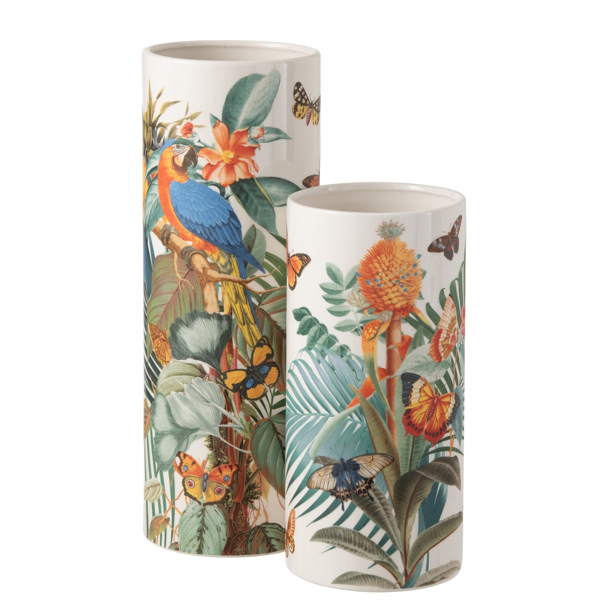 J-Line Vase Papillons Dolomite Mix Grand