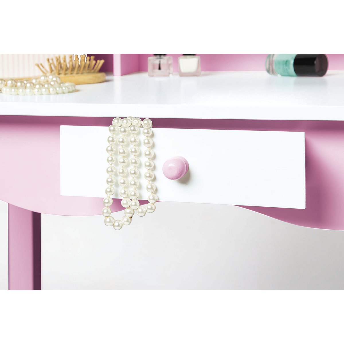 Coiffeuse pour enfants 'Jasmin', incl. tabouret