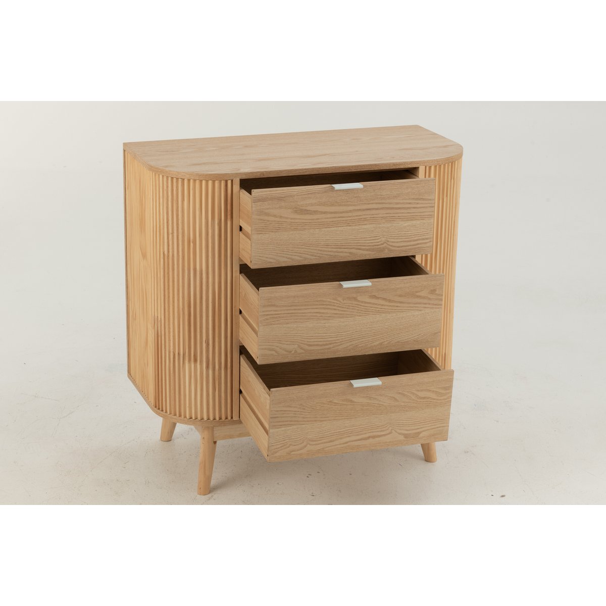 Armoire en j-line autour de mdf / denenhout naturel grand
