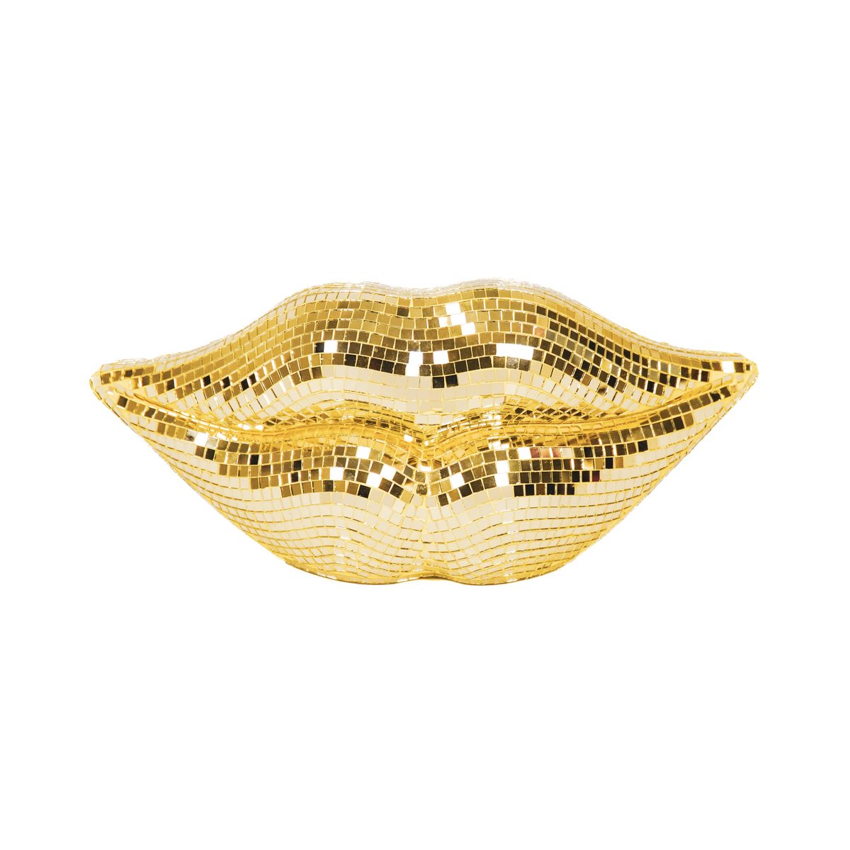 Ornement - Disco- lèvres - Verre - Gold - 29x10x13,5cm