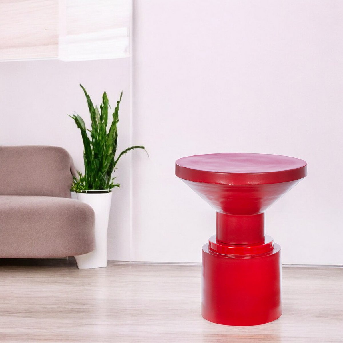 Table d'appoint Rouge, rouge H.48 cm