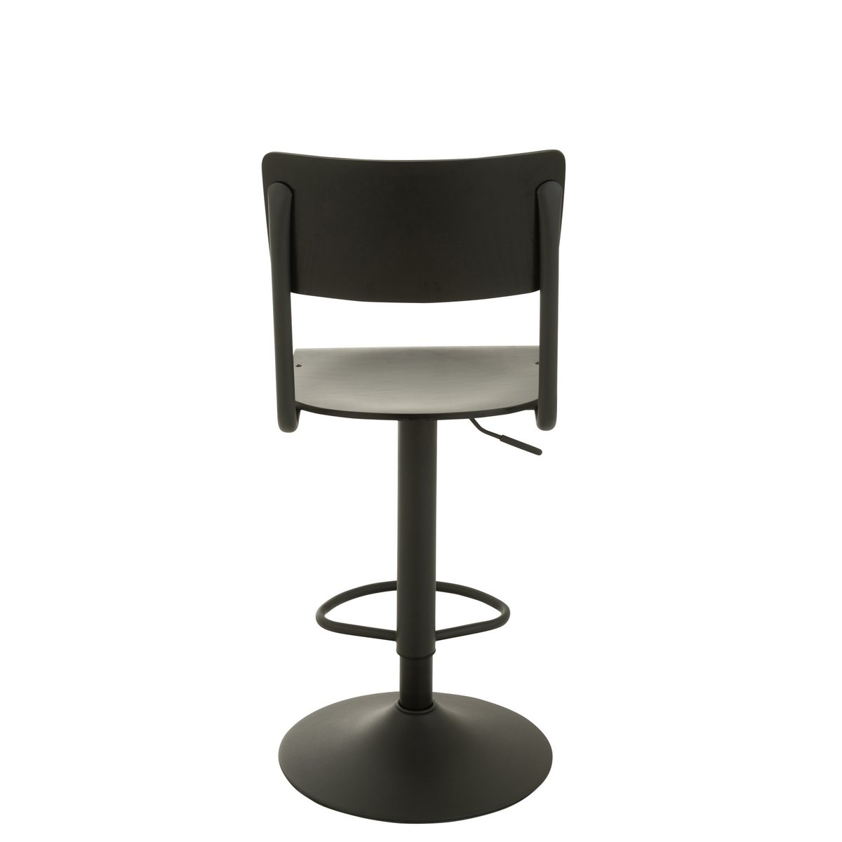 Chaise de bar J-Line - bois/métal - noir