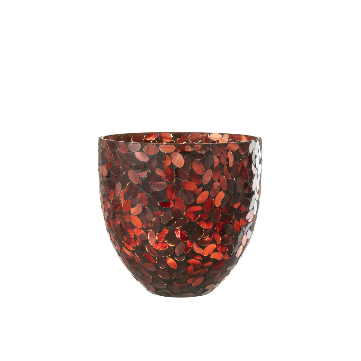 Lanterne J-Line Mosaic - verre - bordeaux - grande