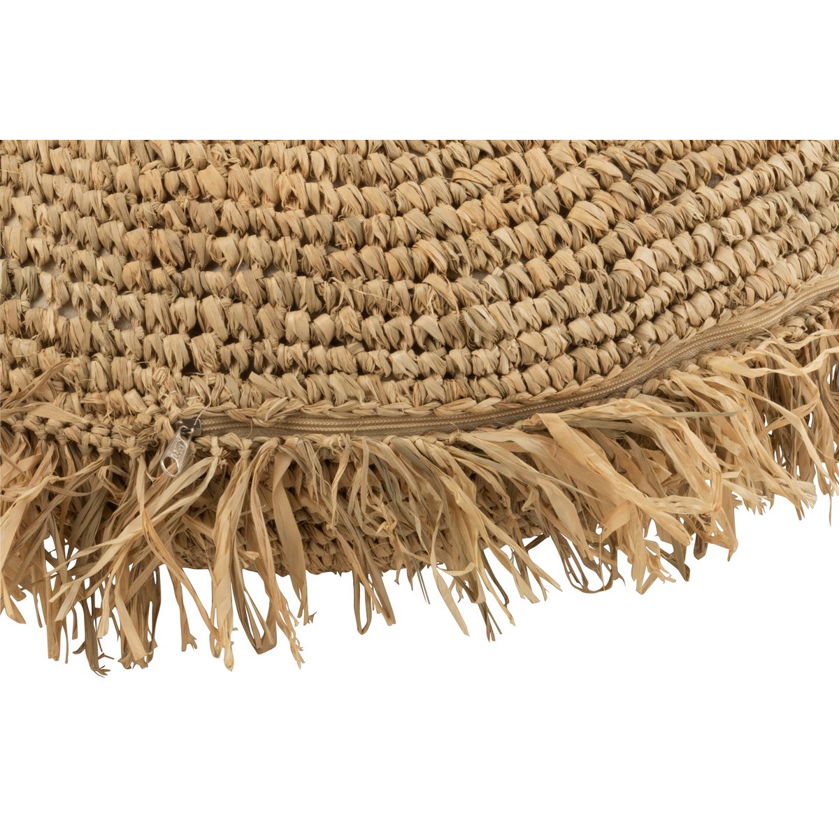 Coussin J-Line Rond Raphia - jute - naturel