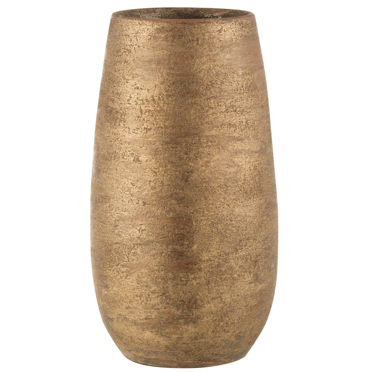 J-Line Vase Inégal Céramique Brute Or Grand