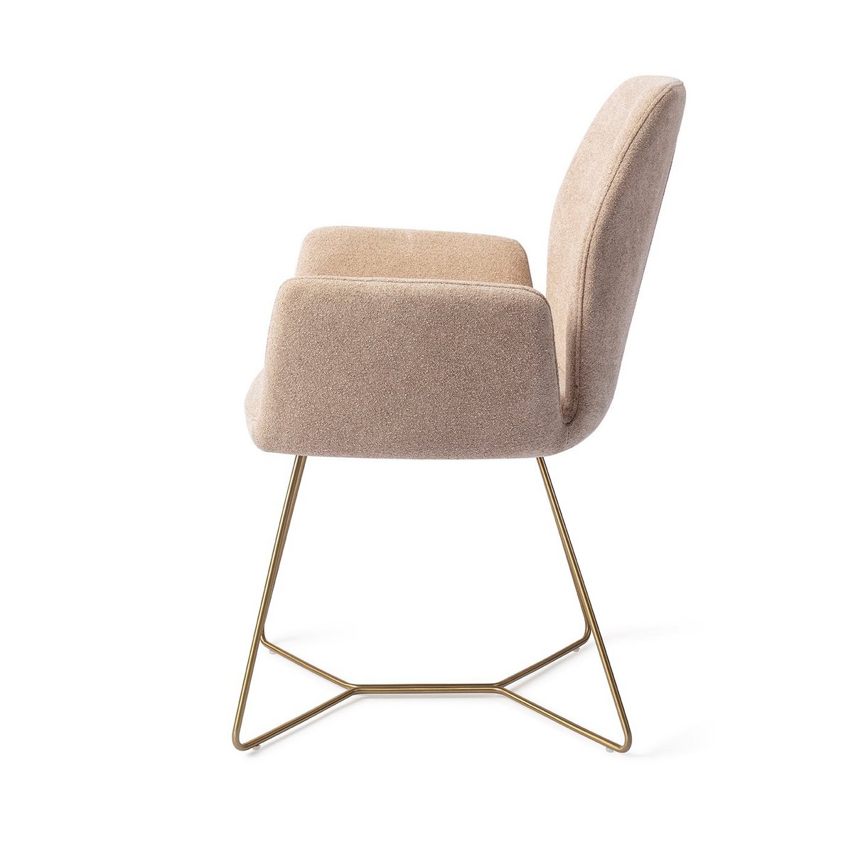 Jesper Home Misaki Chaise de salle à manger Beehive Or