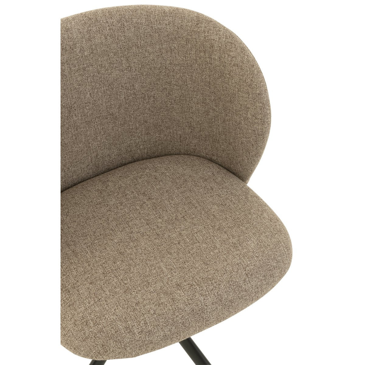 J-Line Chaise Turn/Up/Down Lin Marron Foncé/Beige