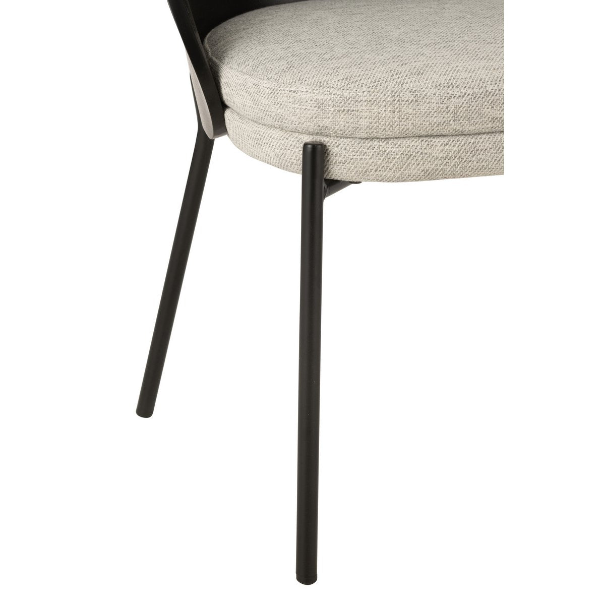 J-Line Chaise Lone Contreplaqué/Métal Noir/Gris
