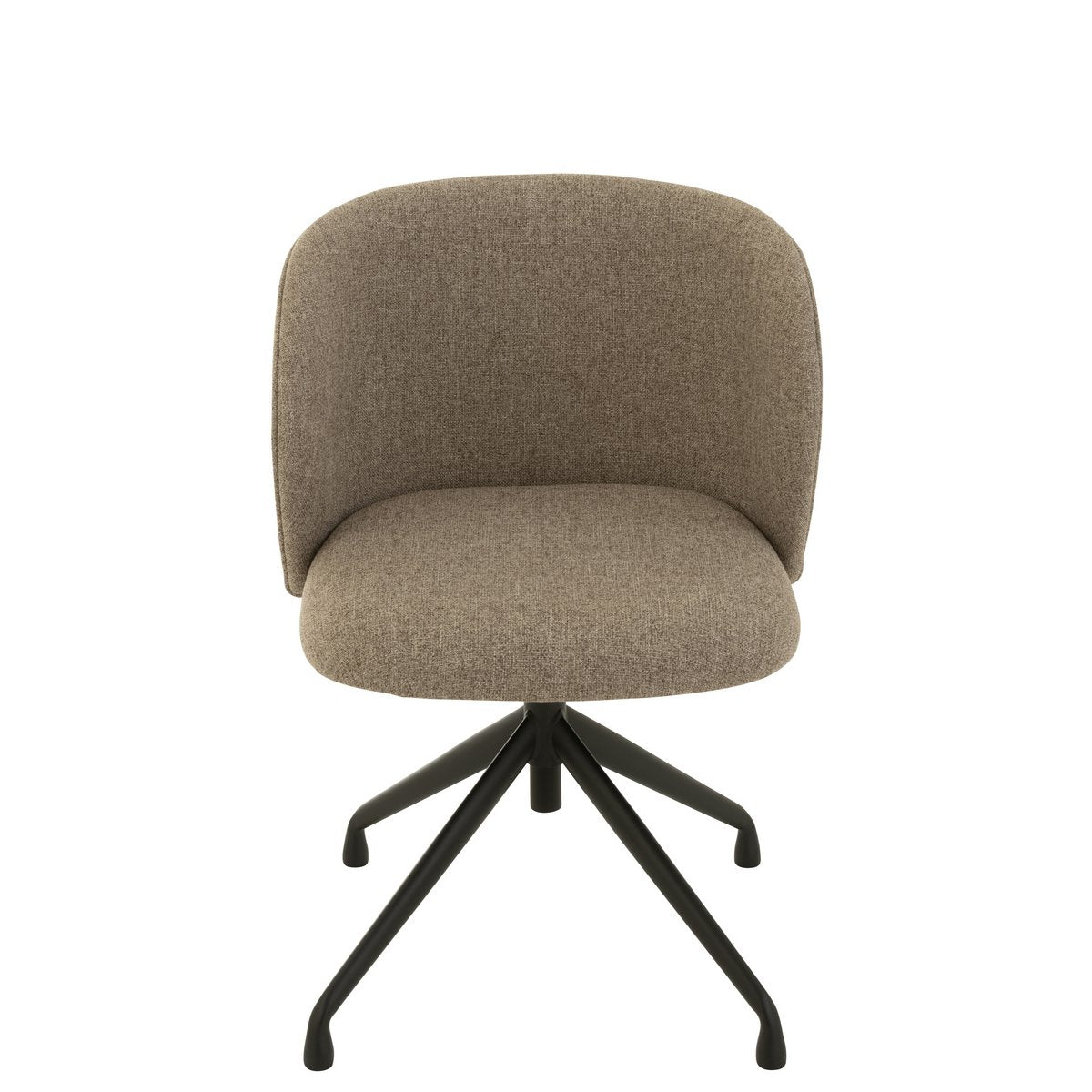 J-Line Chaise Turn/Up/Down Lin Marron Foncé/Beige