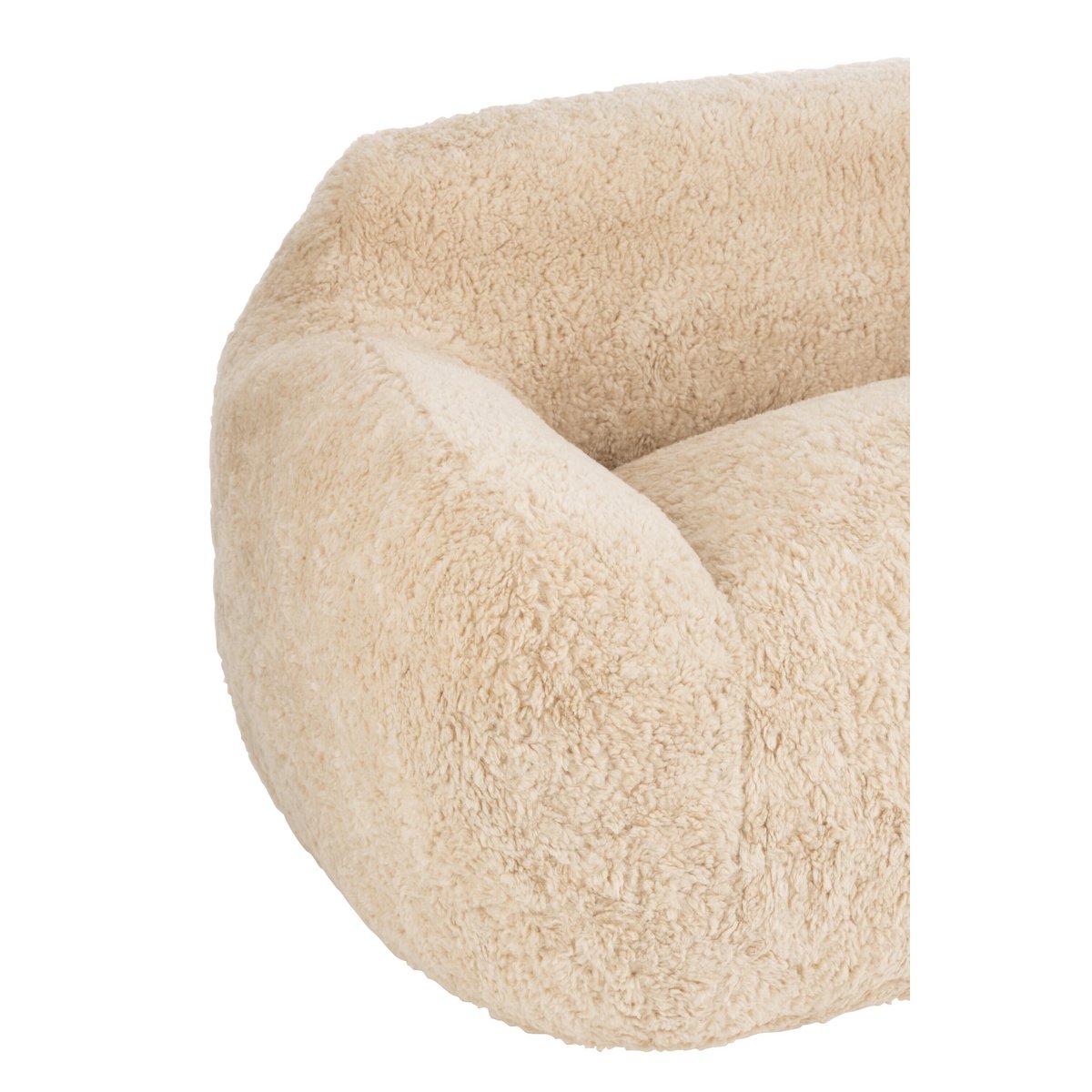 J-Line Canapé Shearl Polyester Crème Grand