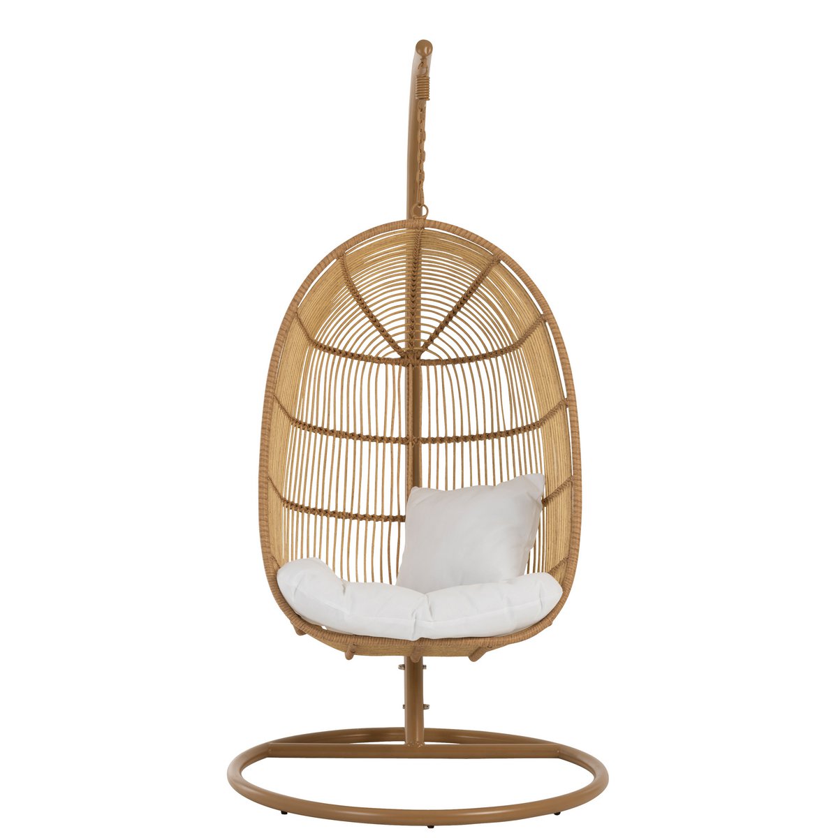 Chaise suspendue J-Line Ovale - acier - naturel