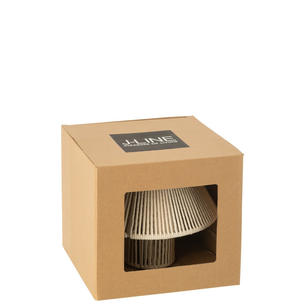 J-Line Lampe LED Métal/Coton Naturel