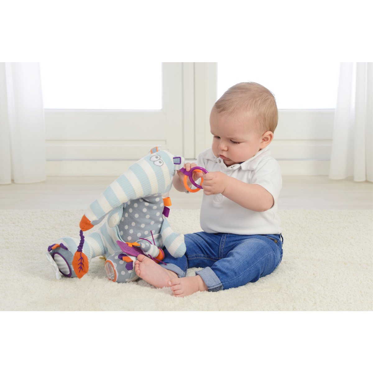 Dolce Primo doudou d'activité fourmilier Anthony - 33 cm