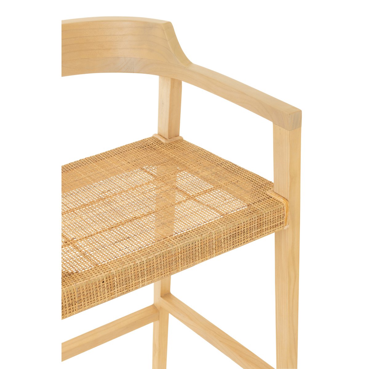 Chaise de bar J-Line Emma - bois - naturel