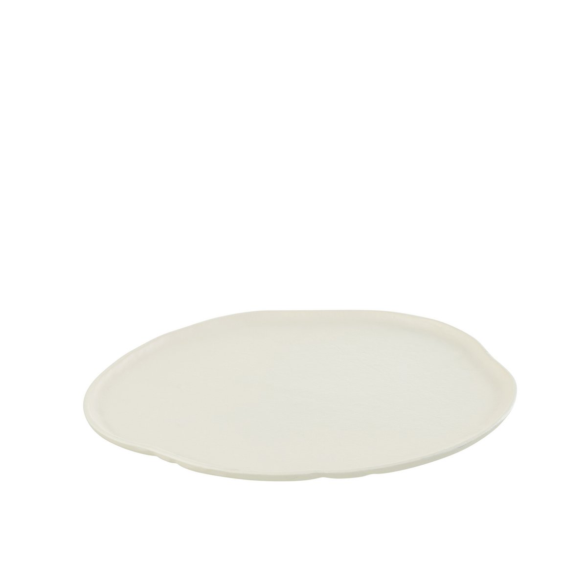 J-Line Plateau rond - plateau - métal - blanc - M