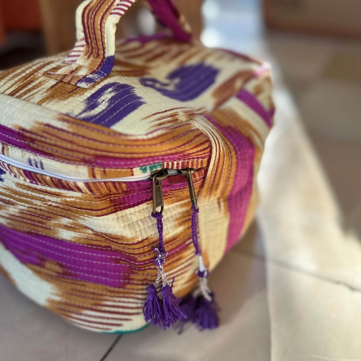 Grand sac cosmétique Big Beauty "Happy Ikat"