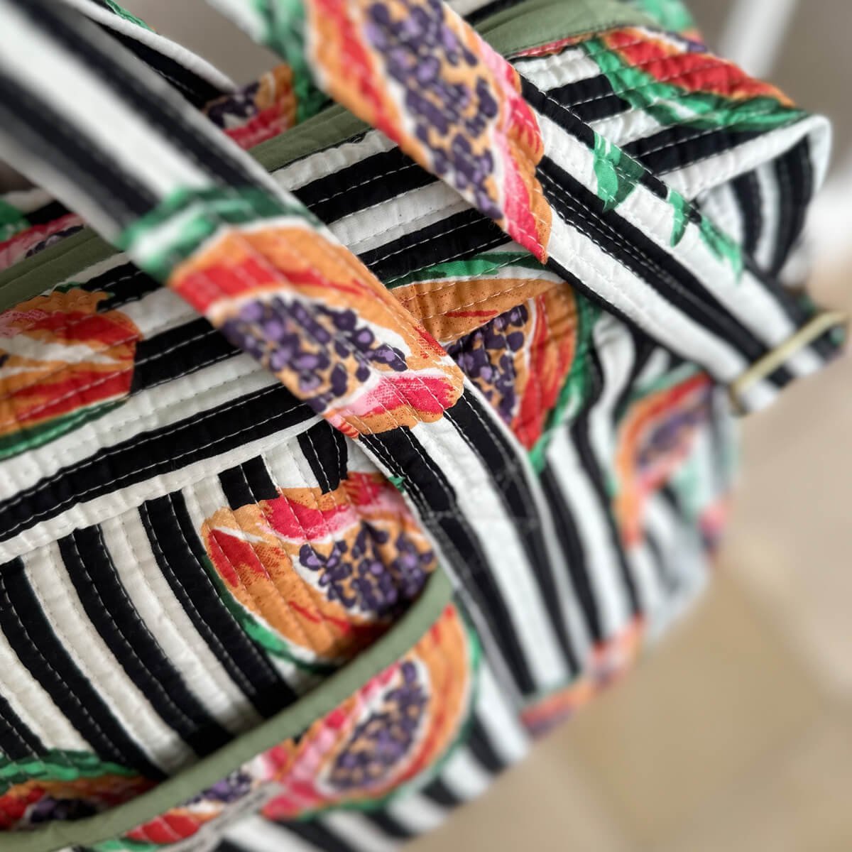 Grand sac de voyage "mon amour de papaye"