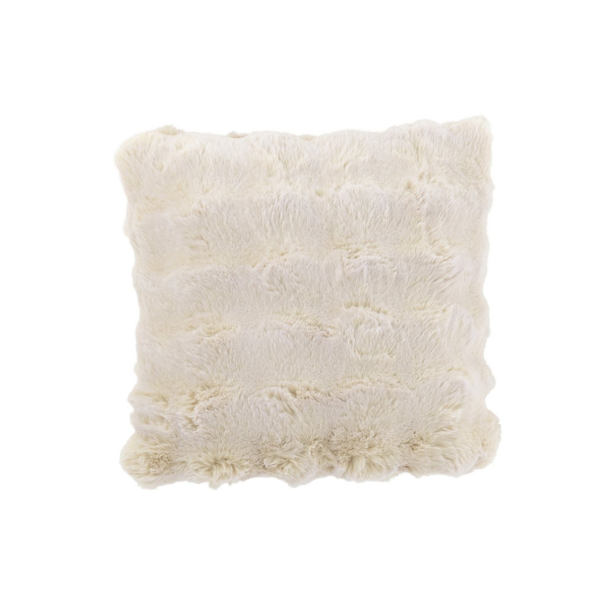 J-Line Coussin Wave Polyester Ivoire