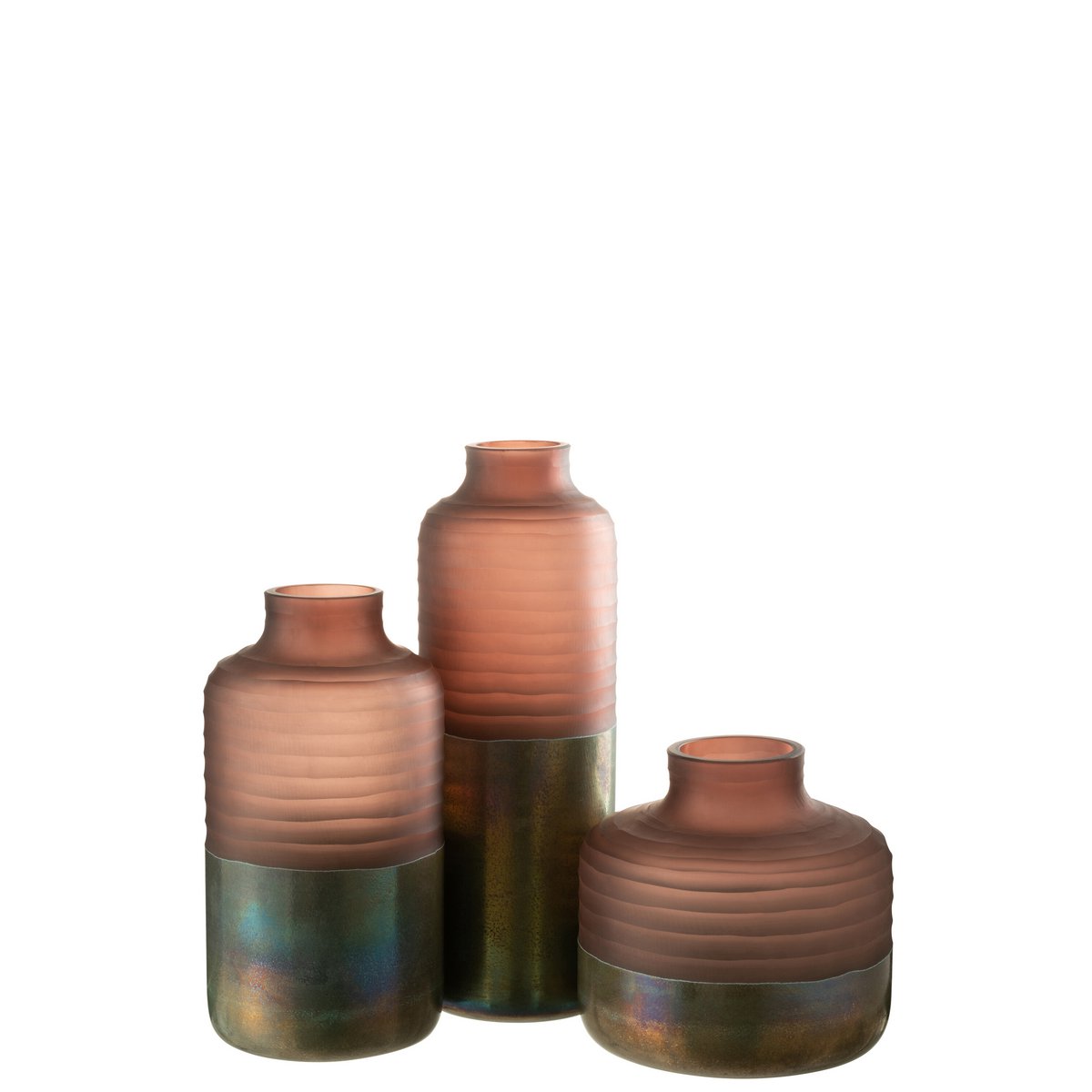 Vase J-Line Mat/Brillant - verre - rose - grand