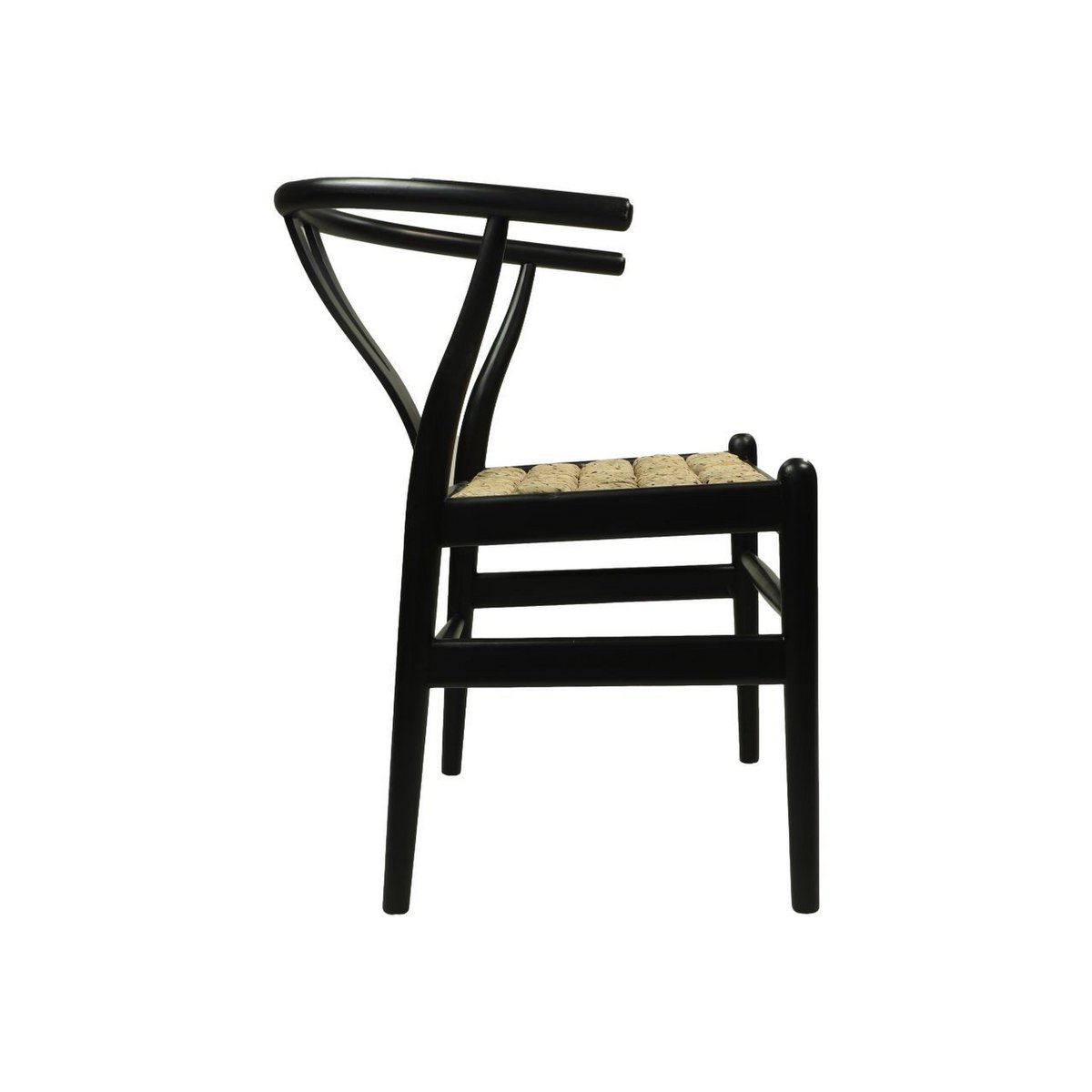 Chaise de salle de collection HSM Delilah-50x41x78-Zwart / Naturel-Mahonie / Banana Leaf