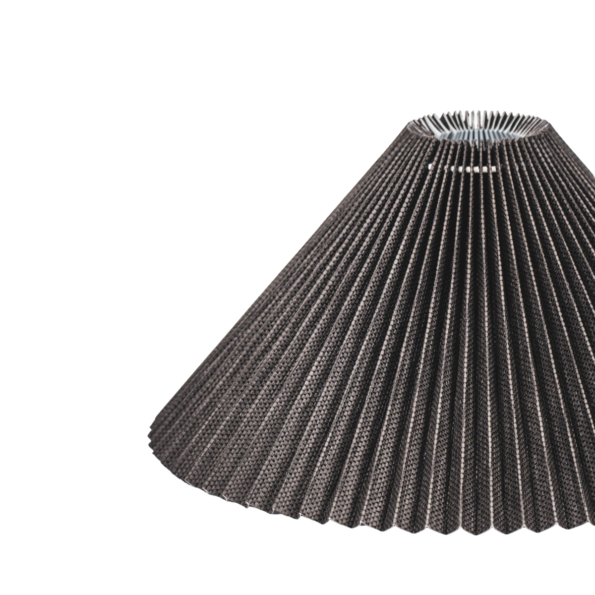 Abat-jour - Plissé - Polyester - Noir - 8x35x21cm