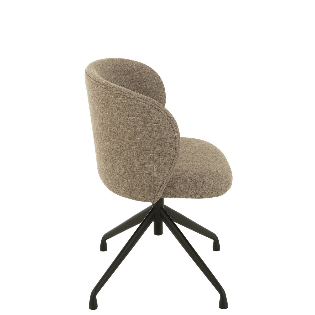 J-Line Chaise Turn/Up/Down Lin Marron Foncé/Beige