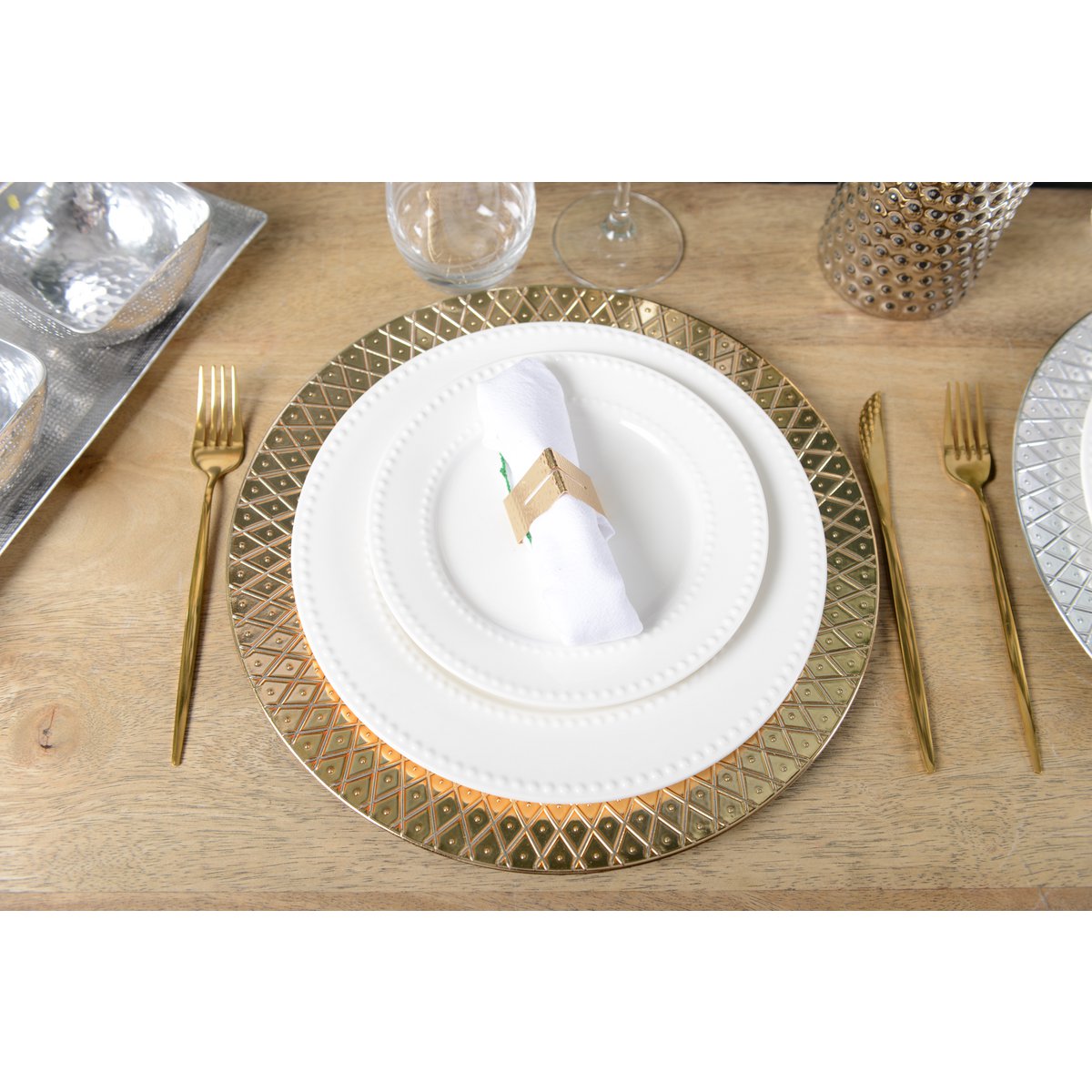 ASSIETTE PLATE PERLES 27 CM