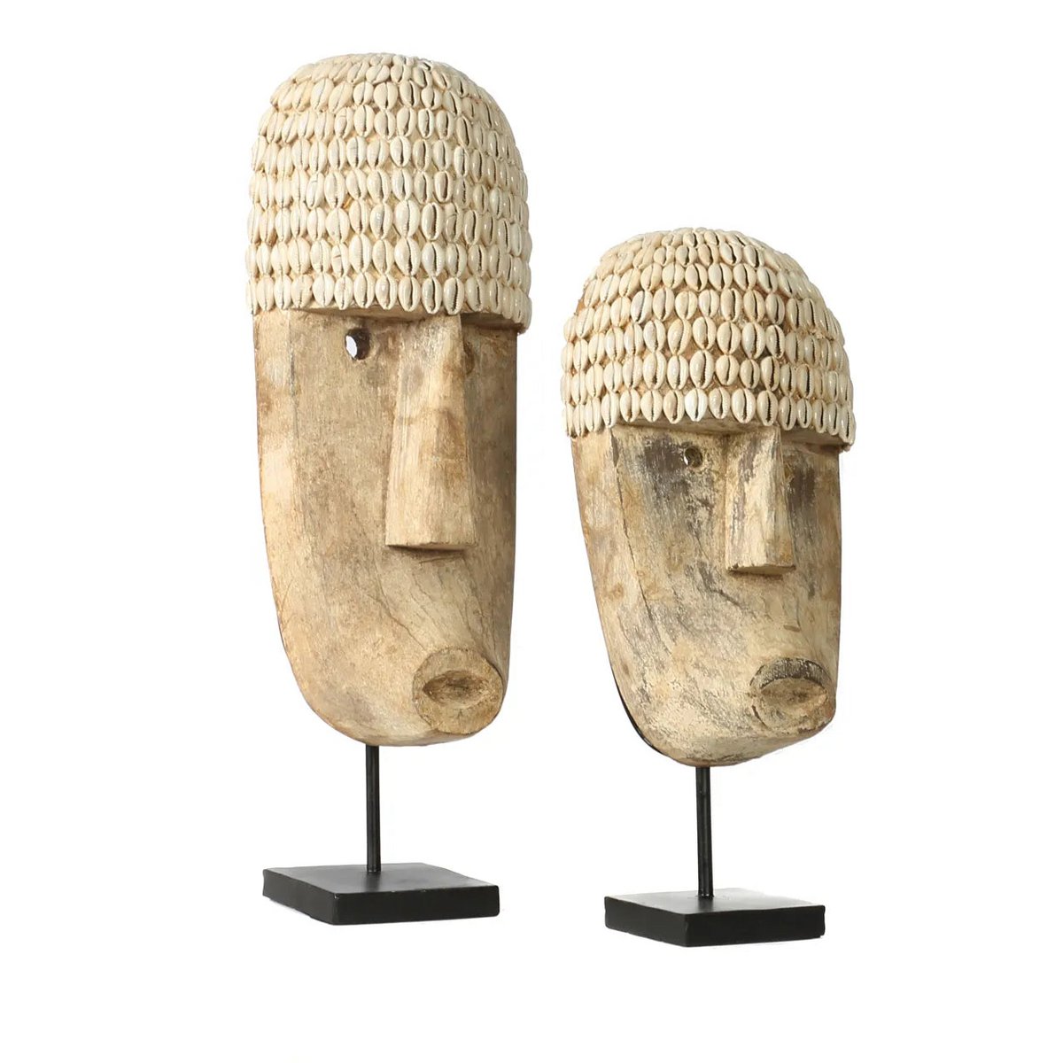 Le masque de cauri sur pied - grand