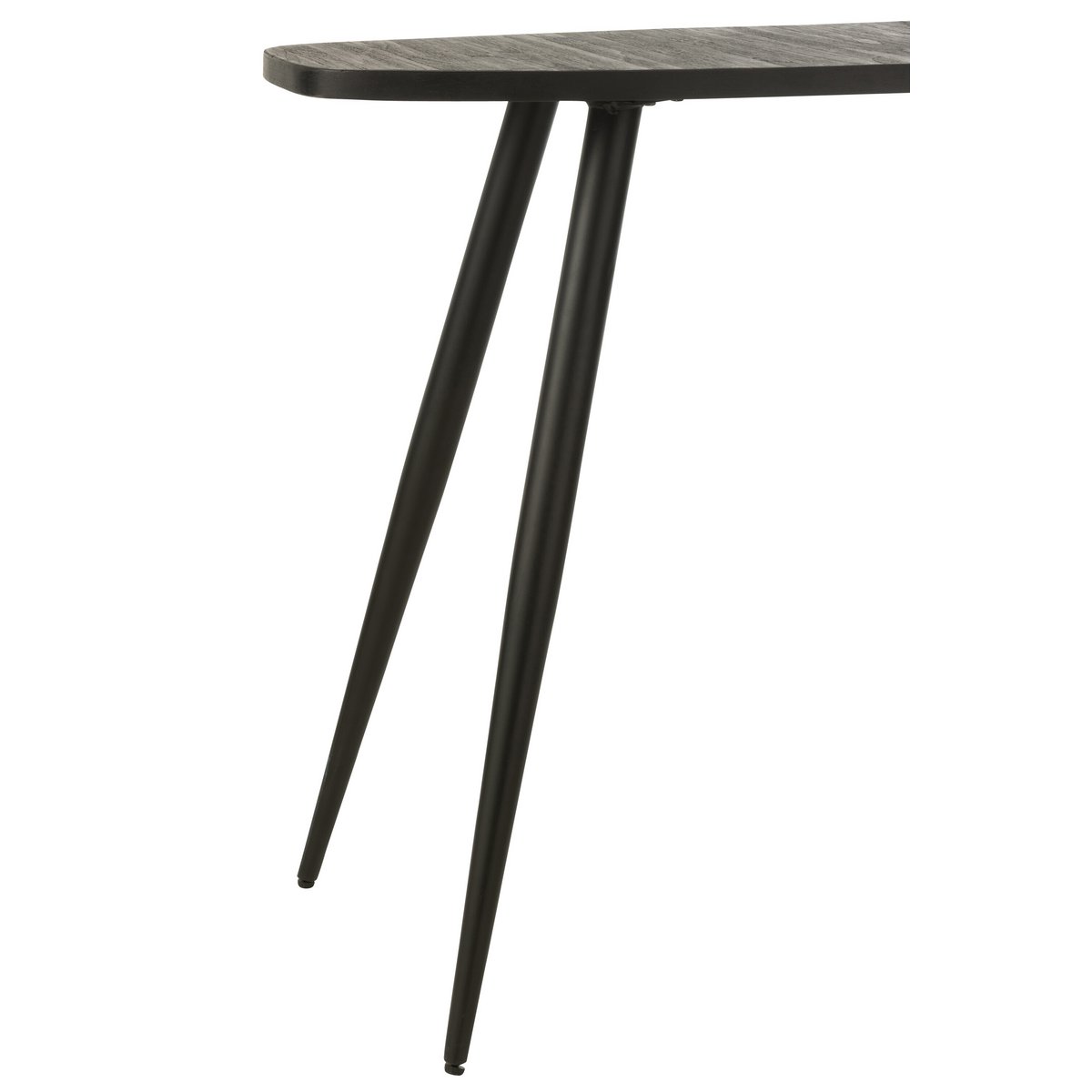 Console J-Line Ovale - bois - noir