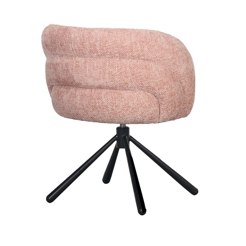 Chaise Rotative Pebble Rose Pastel