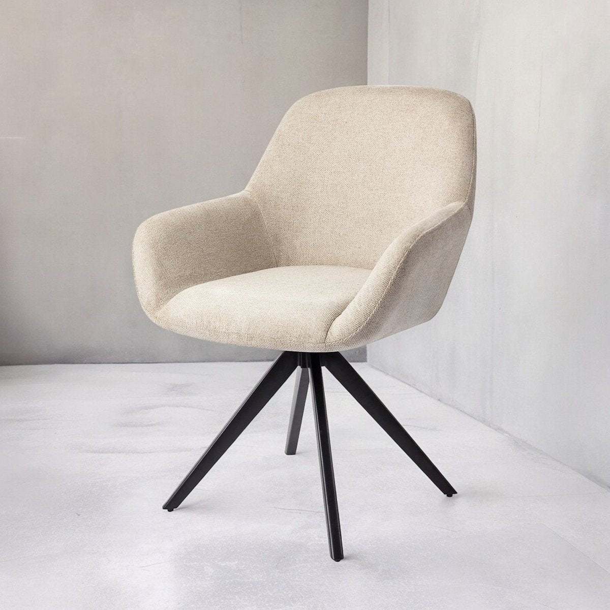 Jesper Home Kushi Chaise de Salle à Manger Tourner Noir