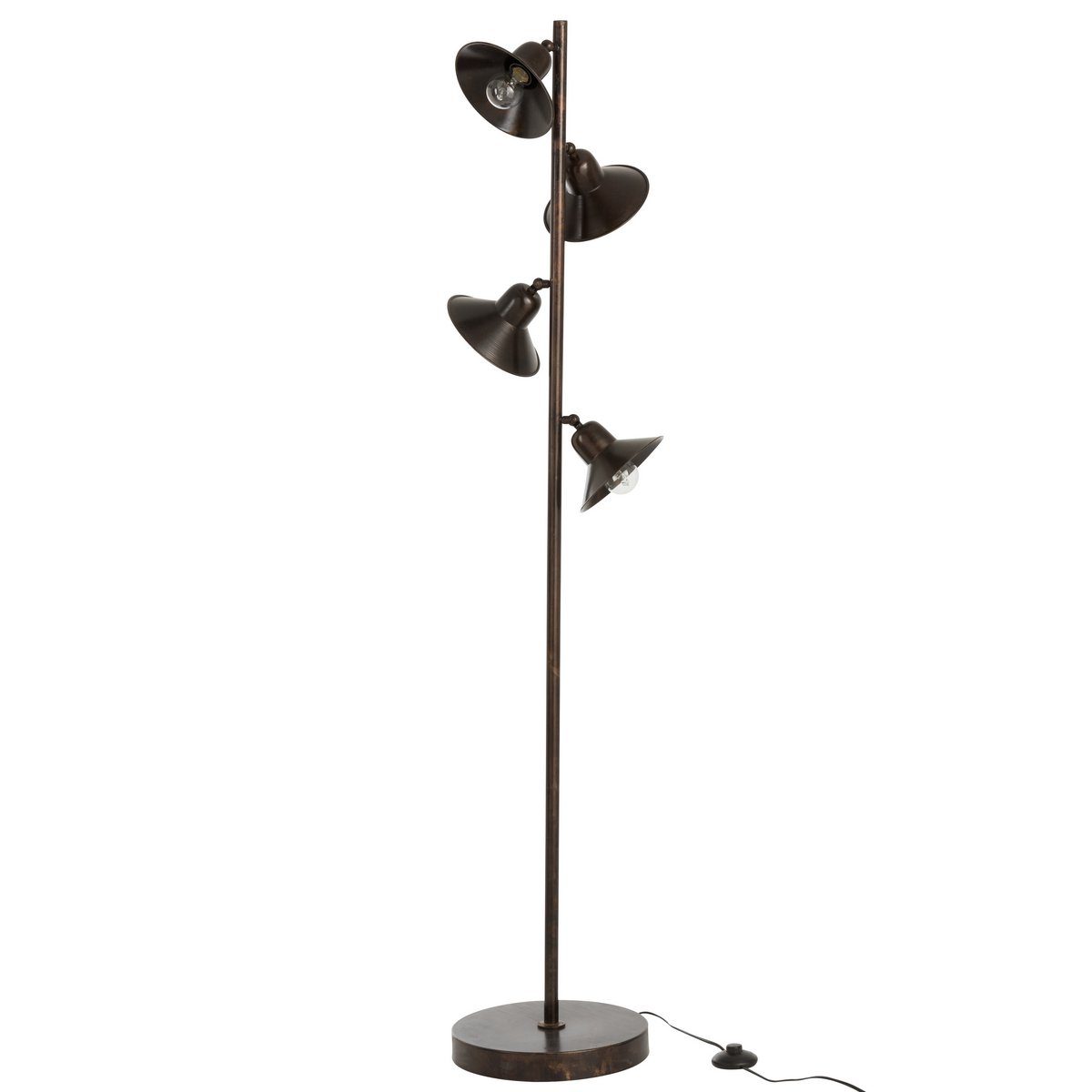 Lampadaire J-Line 4 Lampes - métal - marron foncé