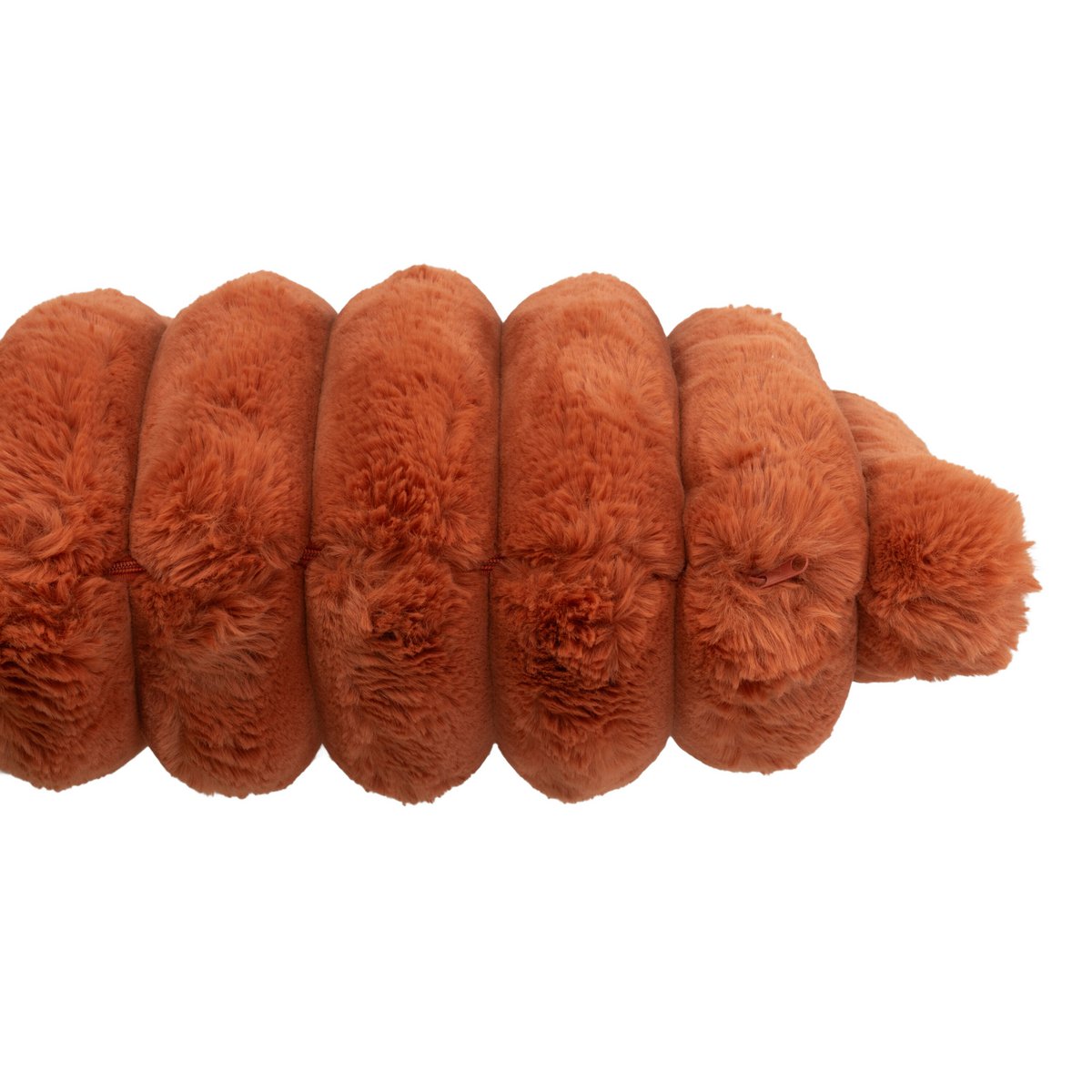 Coussin J-Line Large Velours côtelé - polyester - rouille