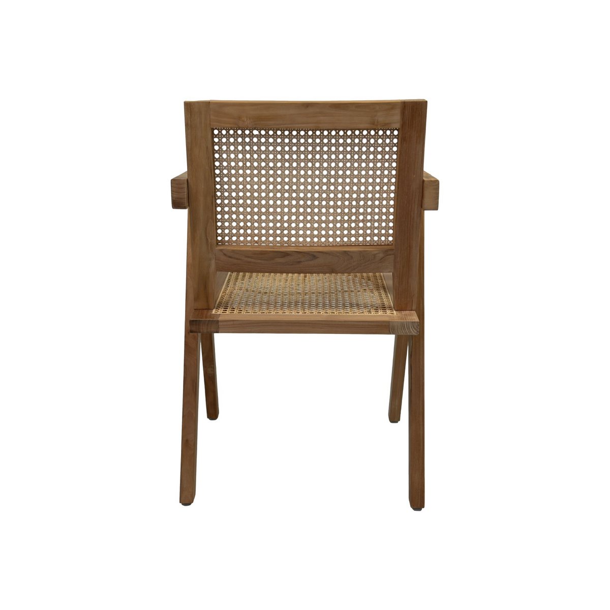 Chaise de salle à manger - 56x52x83 - Naturel - Teck/Rotan