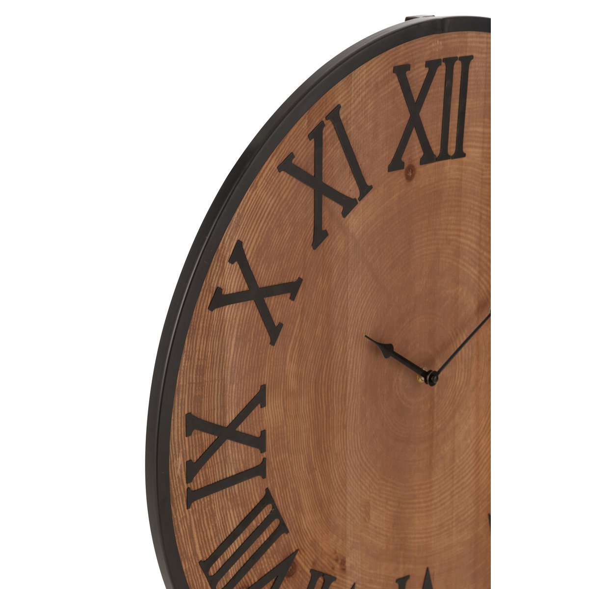 J-Line Horloge Murale Nue MDF/Fer Naturel Grande