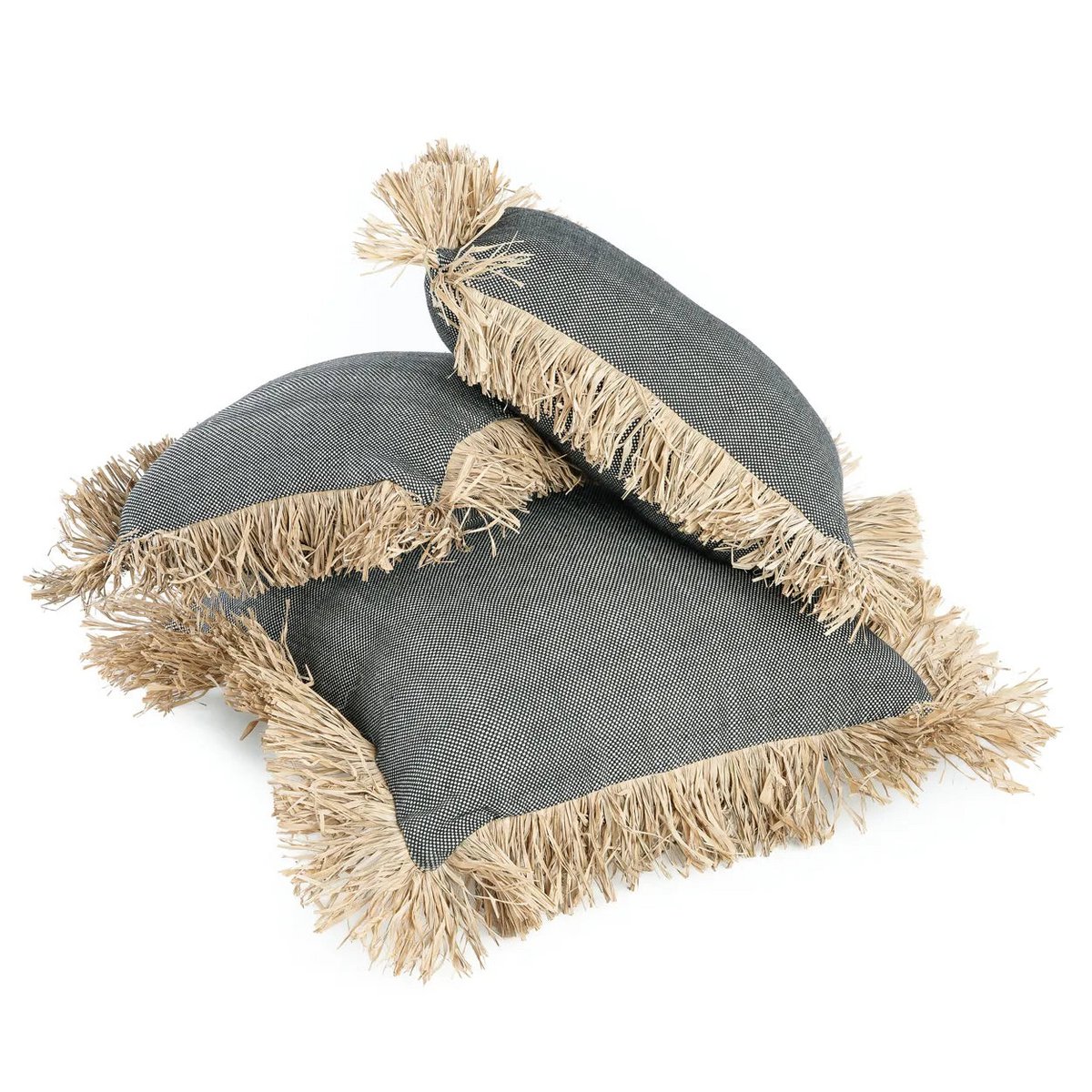 La Housse de Coussin Cotton Bonita - Noir Naturel - 30x50