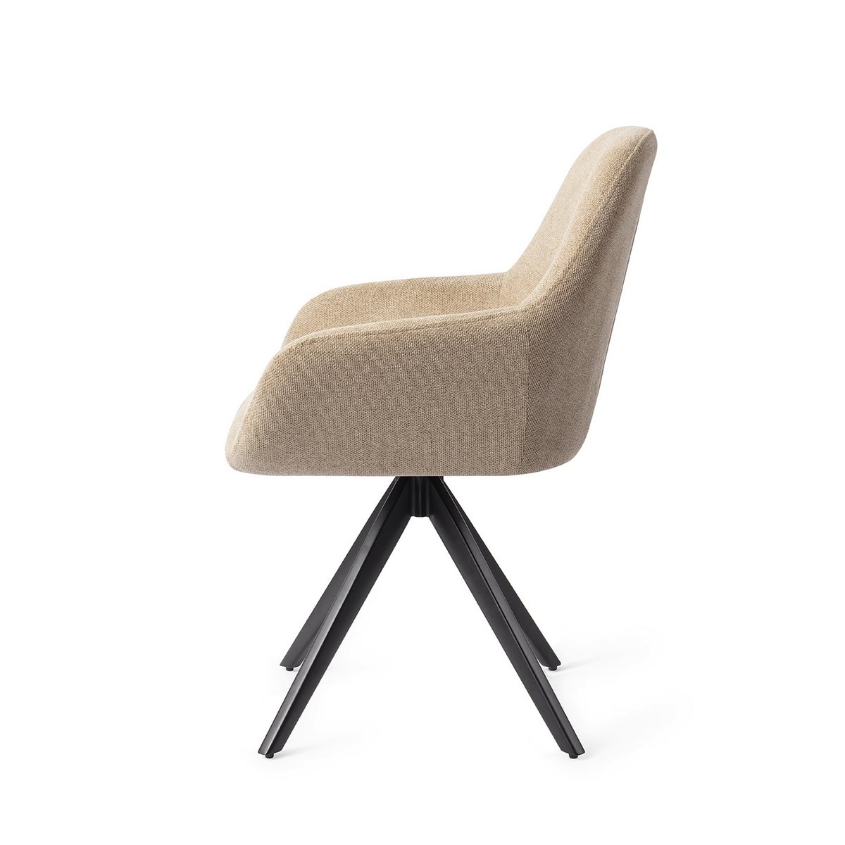 Jesper Home Kushi Chaise de Salle à Manger Tourner Noir