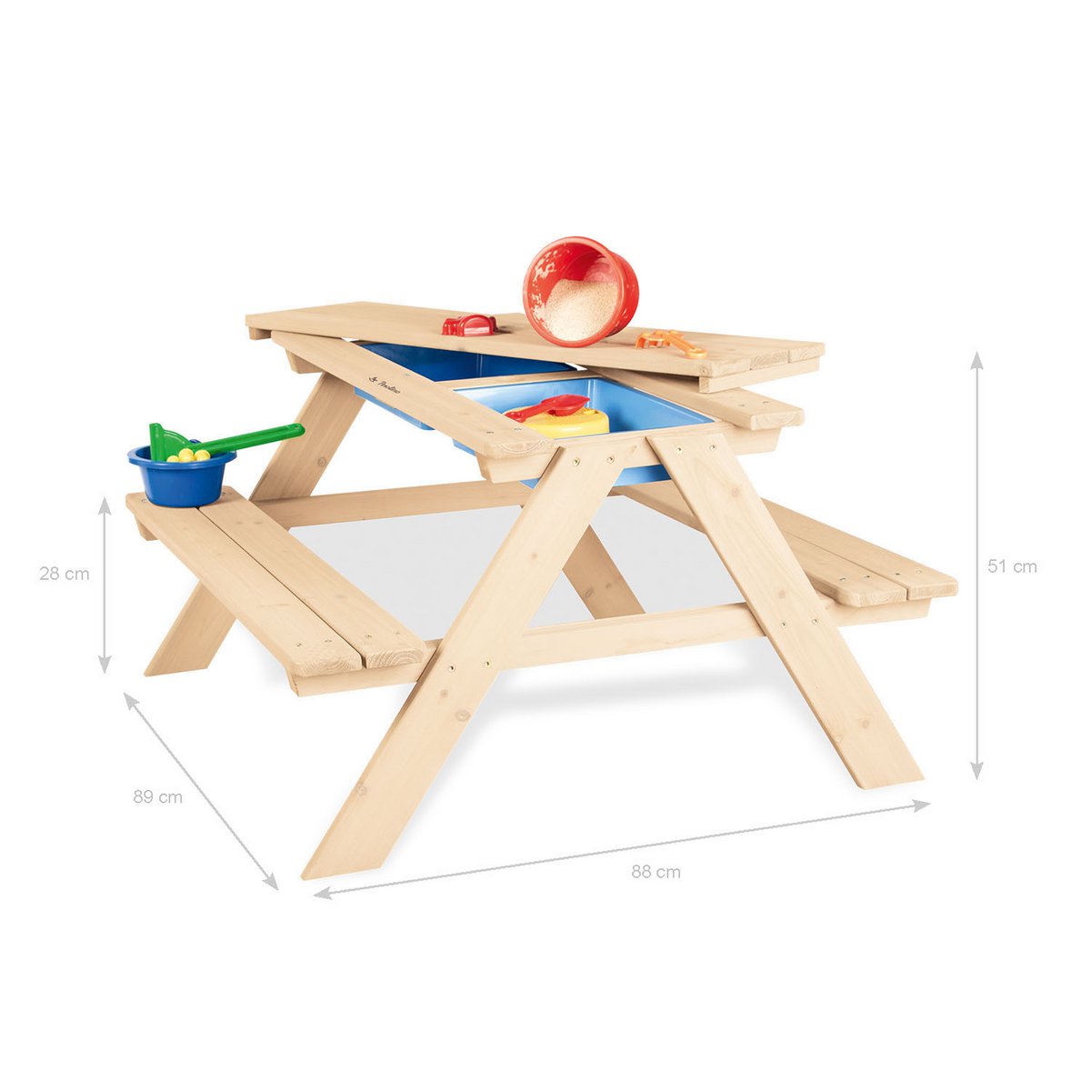 Banc de pique-nique pour enfants 'Matsch-Nicki für 4', naturel
