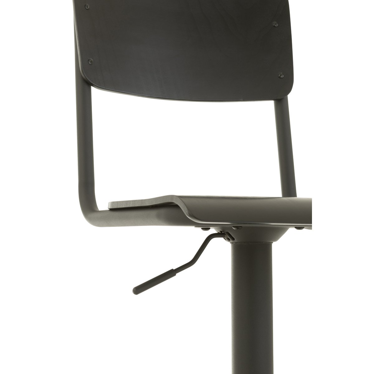 Chaise de bar J-Line - bois/métal - noir