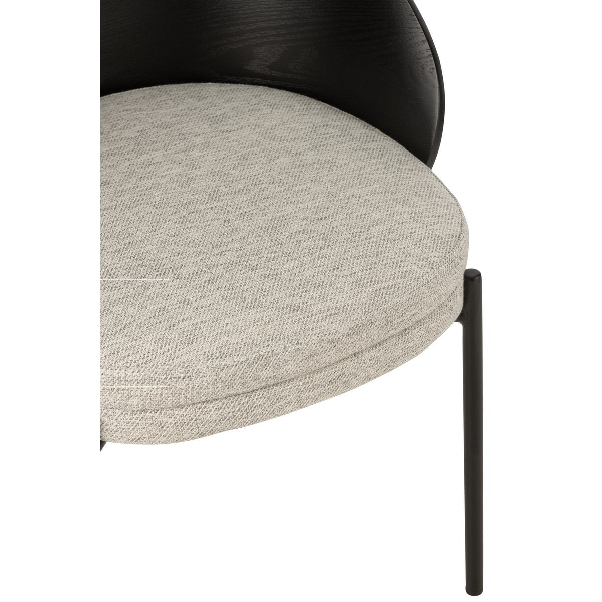 J-Line Chaise Lone Contreplaqué/Métal Noir/Gris