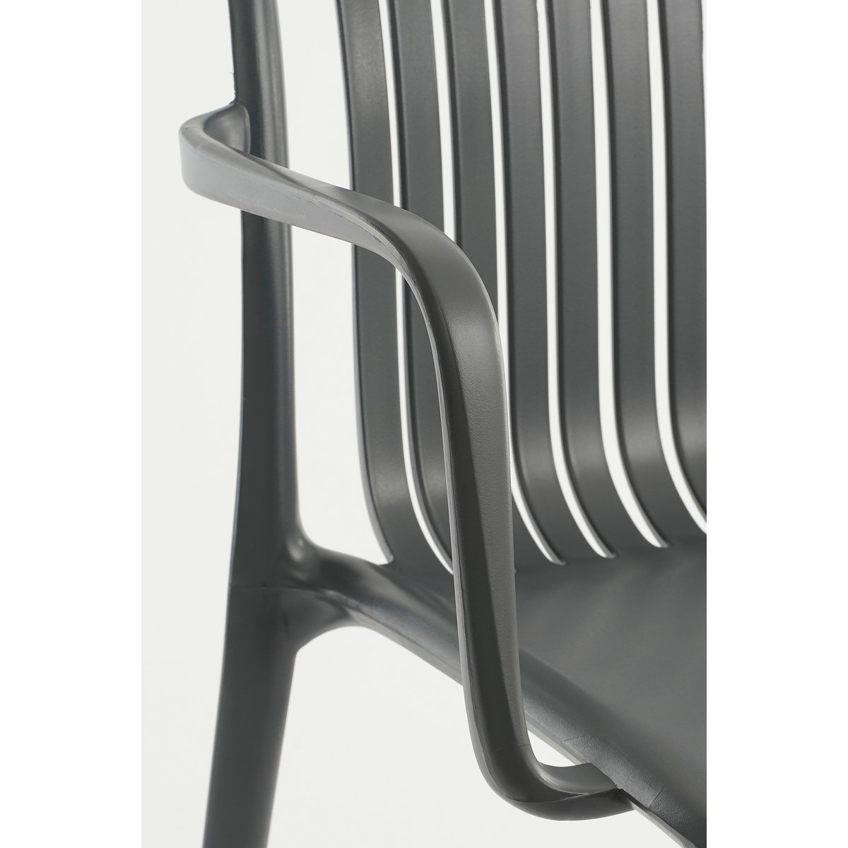 Chaise de jardin Paloma / L53 x l53 x H78 cm - Polypropylène - Gris